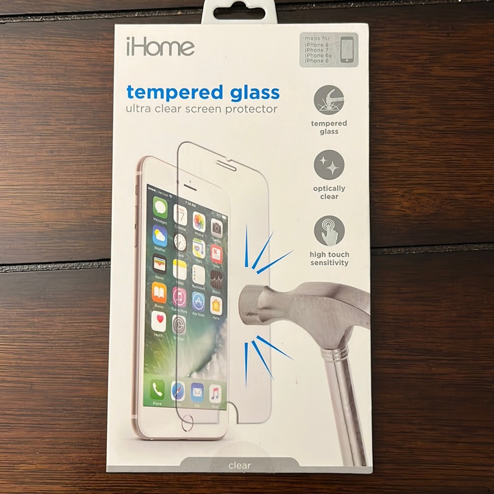 5/$15 iHome tempered glass ultra clear screen protector